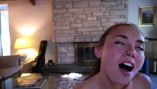 Dripping sweat for sex and sticky cumshot