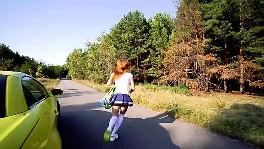 Hat meinen Stiefbruder verführt und meinen Arsch mitten auf der Straße zerstört