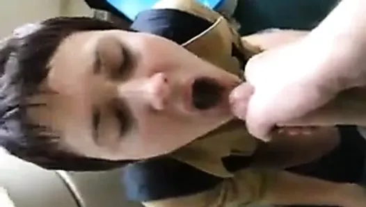 Amateur Cum in her mouth