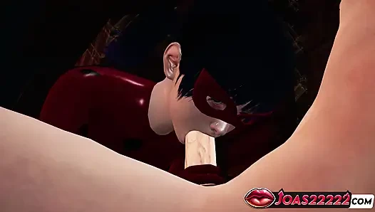 Islak 3 boyutlu uğur böceği hentai frenulum büyük yarak fetişi için yalıyor, yoğun meme sikişi