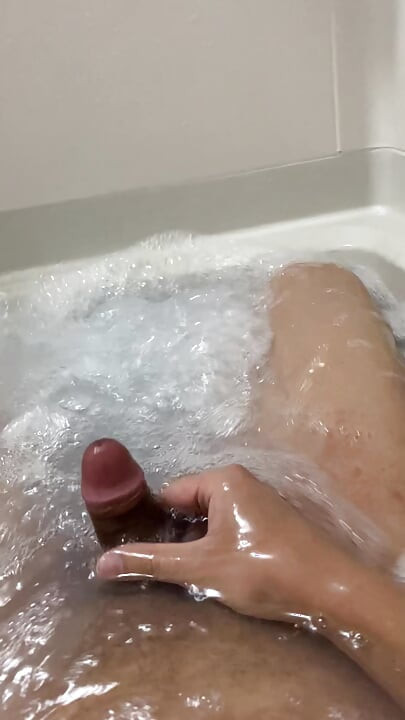 The semen that didn't come out is getting hard,