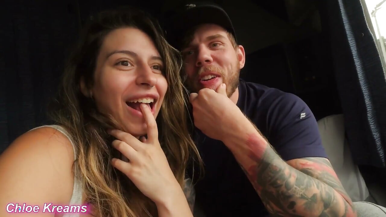 Almost Getting Caught with Big Cock in My Hairy Pussy on the Train! Chloe Kreams, Steve Rickz