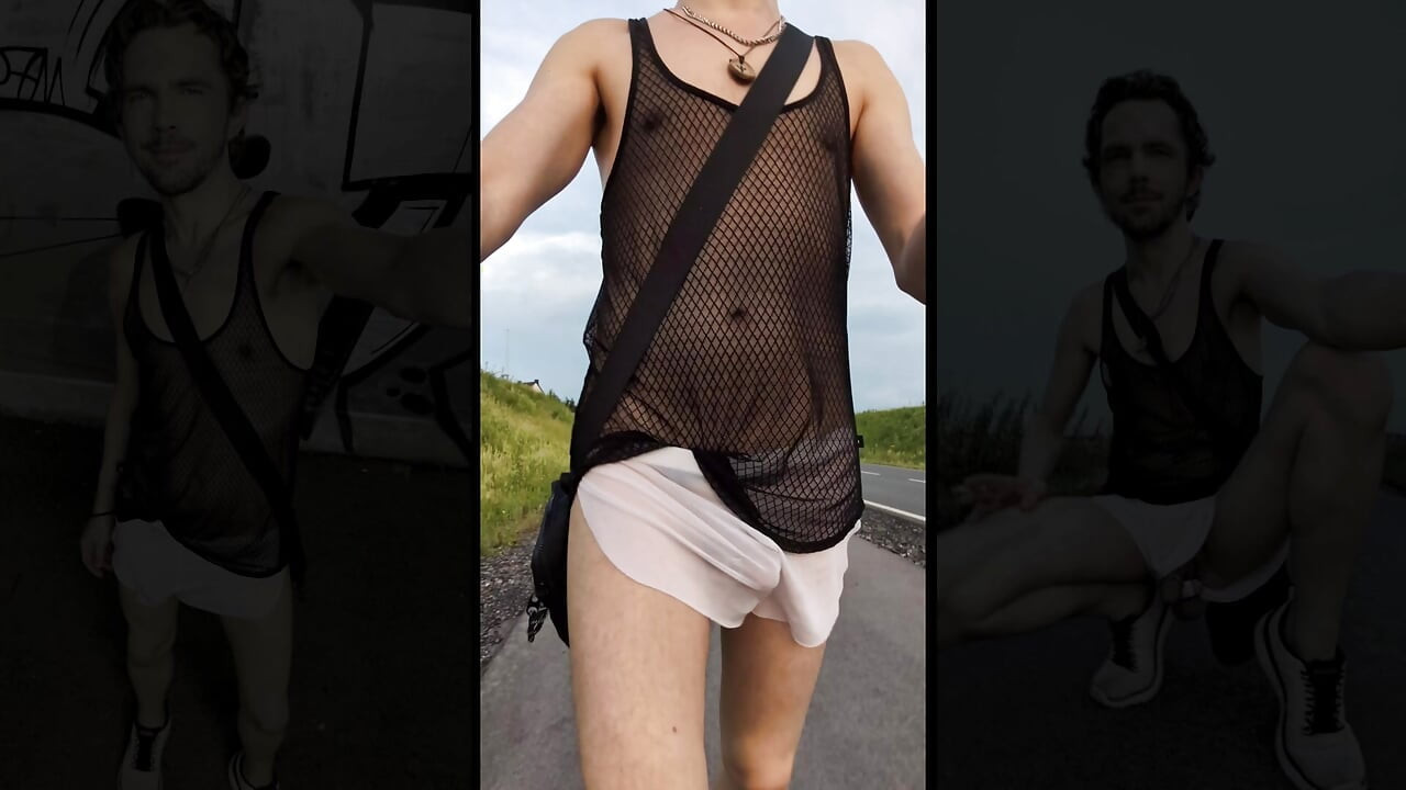 See-through underwear in public