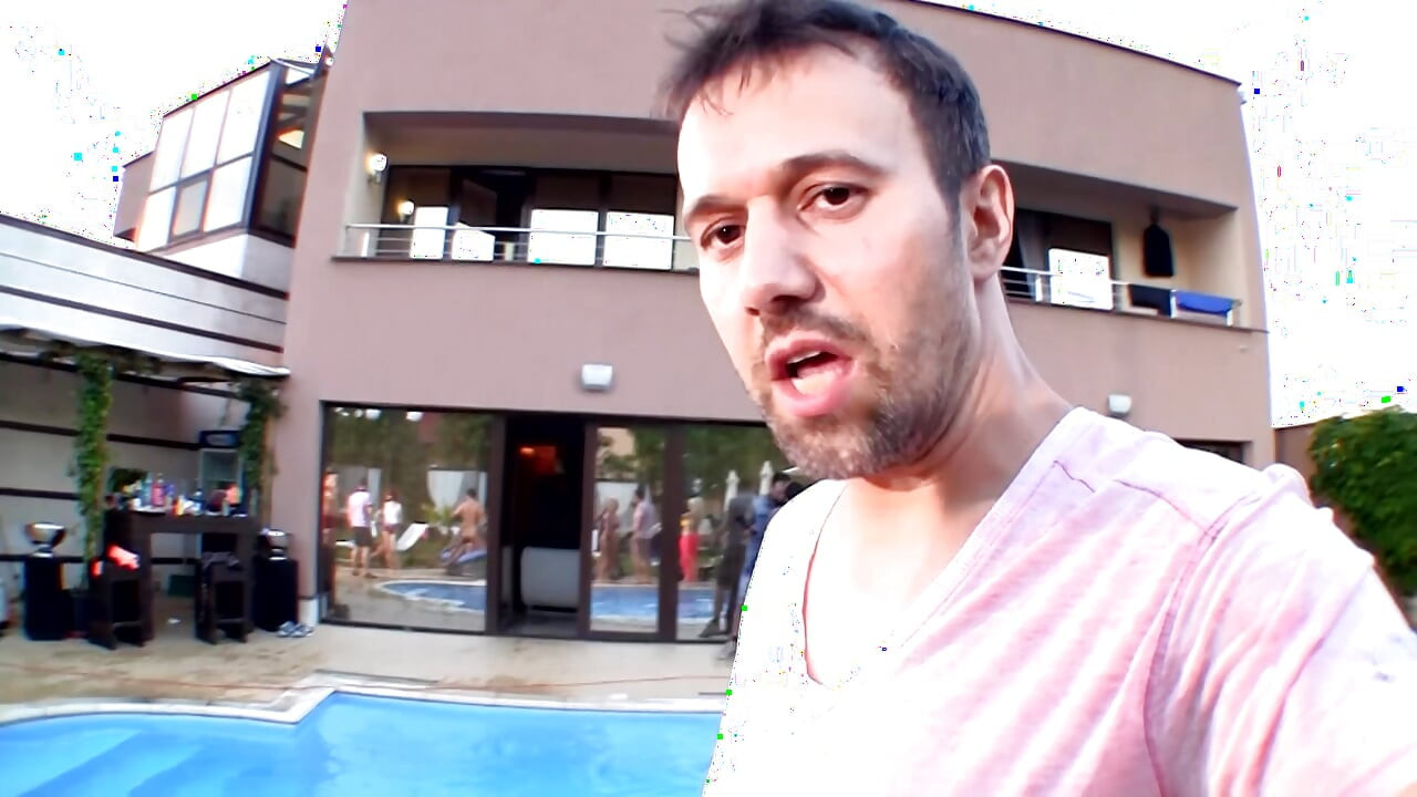 Outdoor DP Orgy Blonde Babes Wild Poolside Fuck