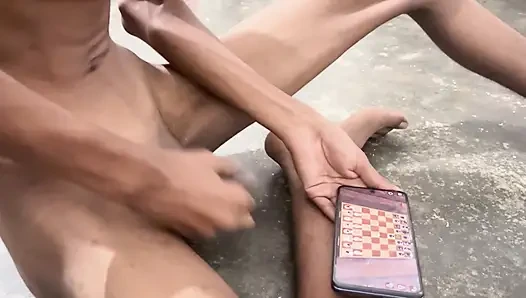 Indian boy masterbation in a room full enjoying his big dick