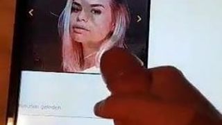 Cumtribute for hot blonde babe