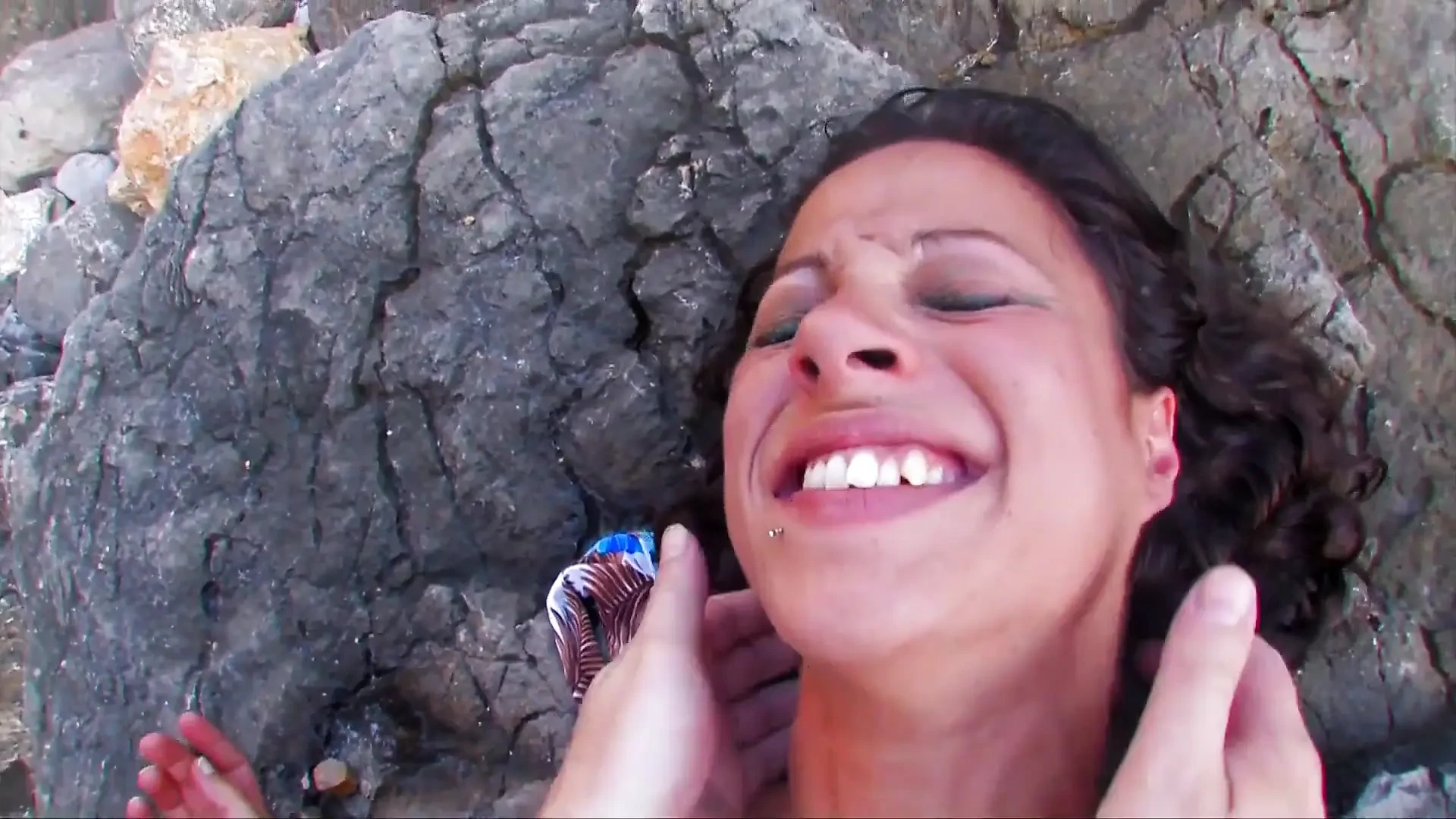 She accepts to be groped and banged on a beach