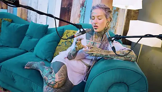 I talk about A - authentic - ASMR - Podcast - Talking - tattoo girl model goth punk dreadlocks