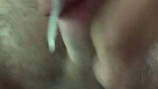 Kikis friendly cock poking out and shooting some cum