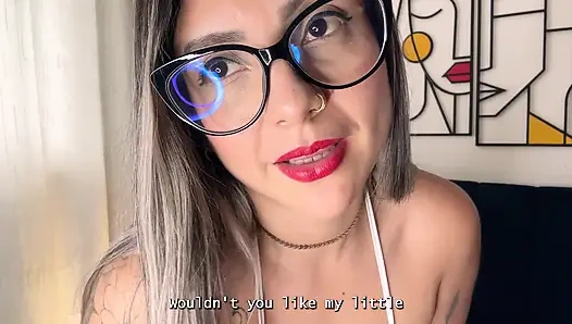 Vollbusiges schätzchen führt JOI auf Spanisch mit untertiteln in POV durch