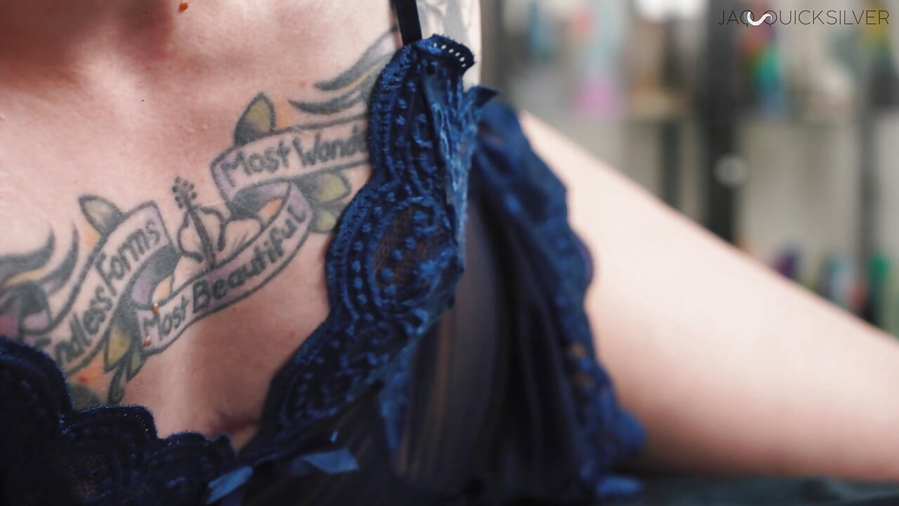 Nonbinary Jaq Quicksilver Masturbating with Hitachi Real Orgasm - Big clit, piercings, big ass, ftm