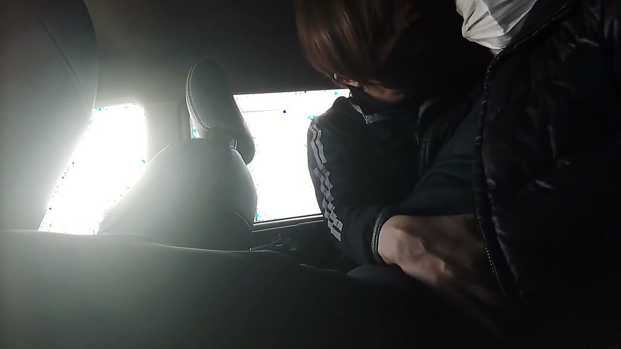 Midday parking lot blowjob and swallowing