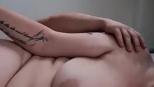 Was Reading Dirty Messages… Ended up Getting Creampied in Our Bed