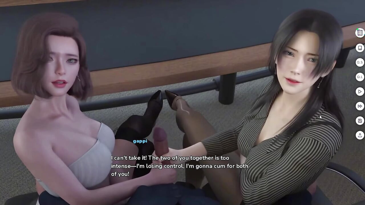 Both of them are competing for his penis. Gameplay.