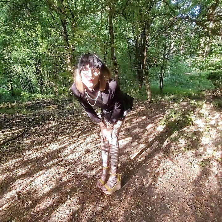 Little Tease in the Forest, Who Ends up as a Cock Sweeper