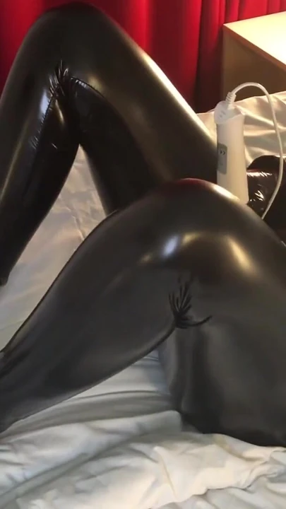 Epic moment from "Transparent Heels, Vinyl Leggings, Spandex Feet Masturbation"