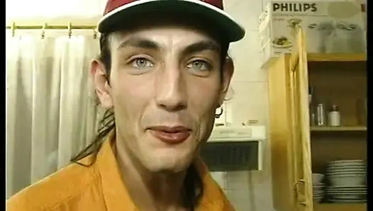 Hairy milf with small tits gets slammed and facialized