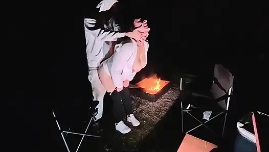 Ehefrau hinterhältig, öffentlicher camping-sex