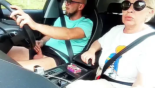 Family car ride with stepmom