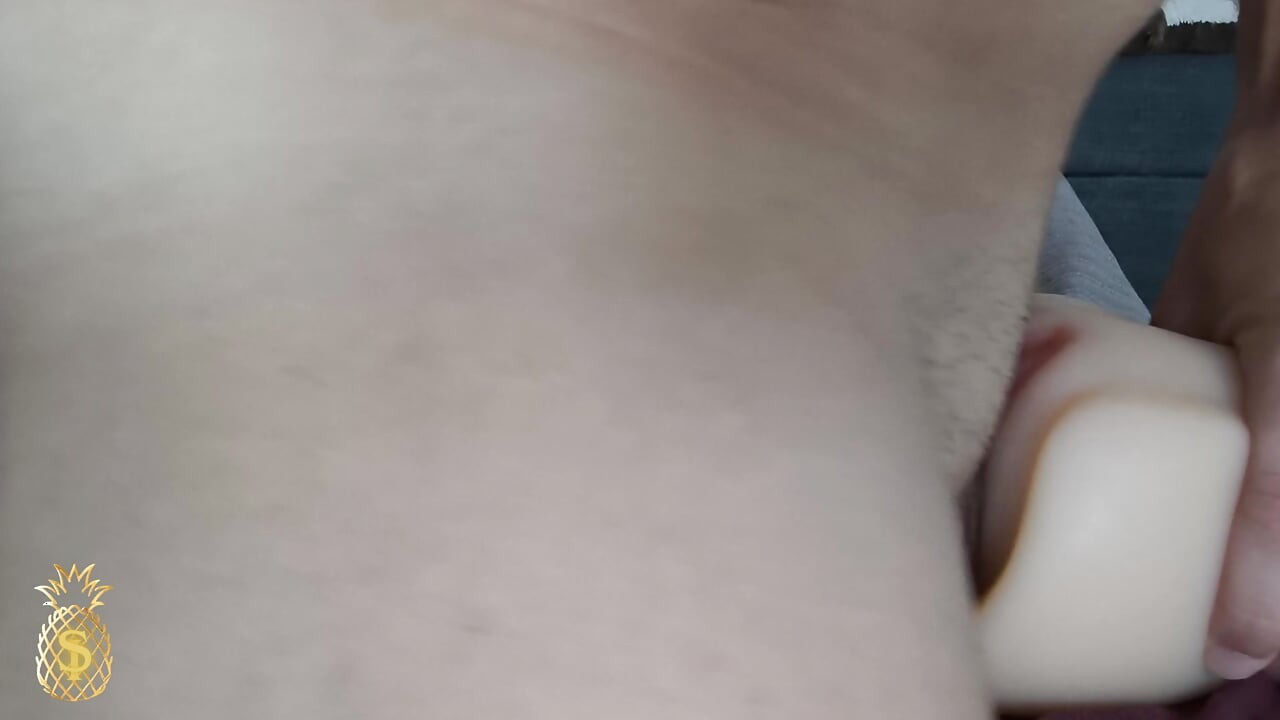 Close-up of my cock fucking a toy pussy