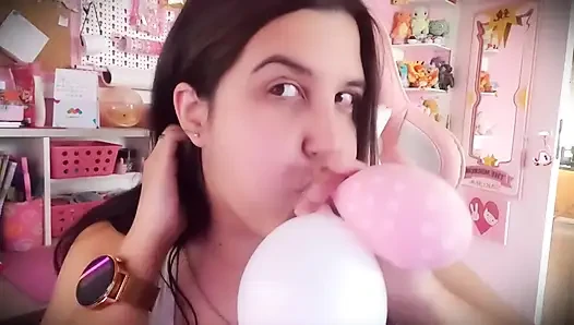 Puffy Cheeks Balloon Blowing - Bunny Looner