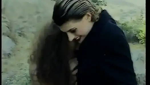 Hot brunette gets her ass drilled during hardcore gang bang outdoors