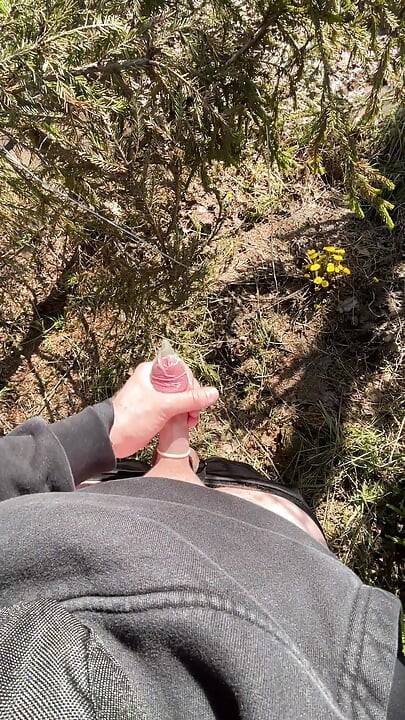 Jerk off in the forest