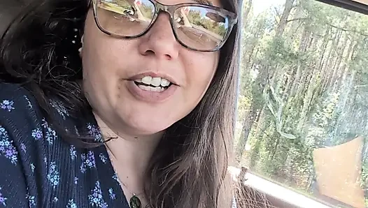 Risky squirting while driving during my lunch break