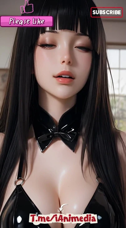 SFW Hinata From naruto bikini show and latex dance | Clip 1