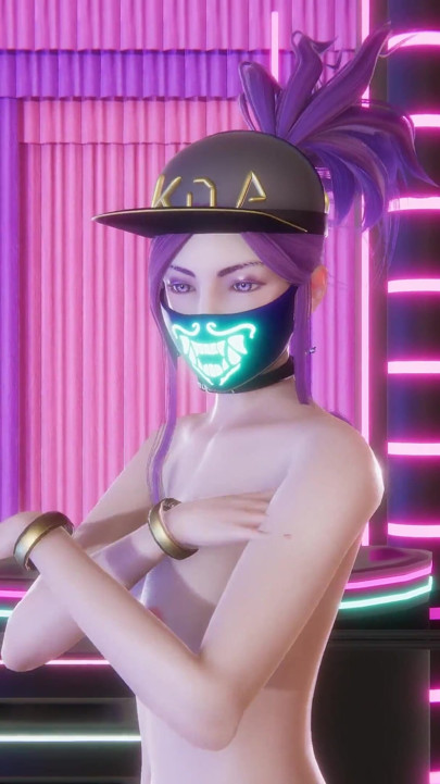 Mmd Hwasa - Na - Akali Sexy Naked Dance League of Legends Hentai Uncensored