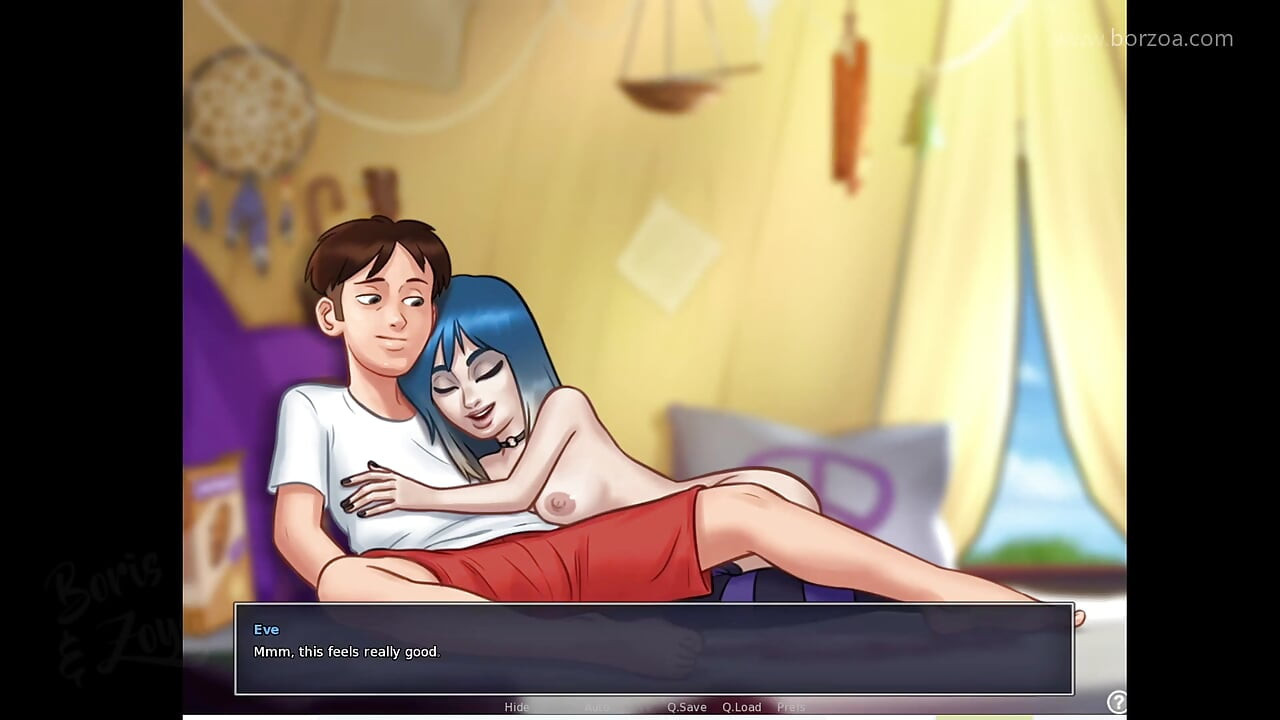 Very shy emo girl show me her cute tits first time since she was cute girl. (Summertime Saga - Eve 1)