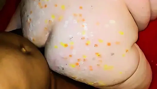 Lilin ulang tahun pelacur besar & sesi creampie