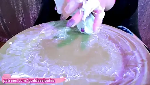 Dev kadın götünü sikiyor asmr parıltılı slime