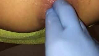 Trying to fist fuck gaping anal