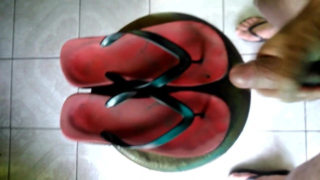 red flipflops