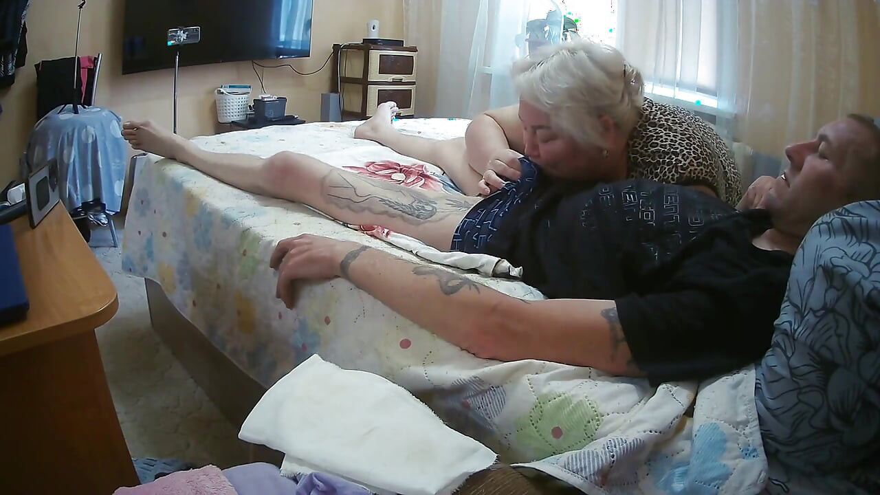 Mother-in-law Swallows Mouthful of Hot Thick Cum
