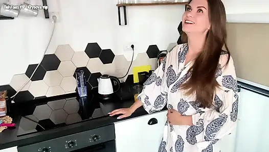 Hot Stepmother with Wet Cumming Cock was Caught by Her Stepson in Her Bedroom