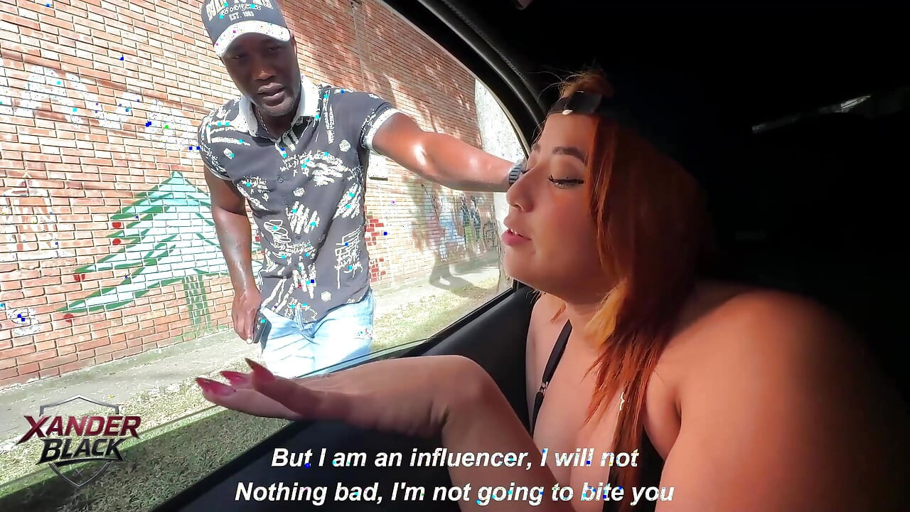 Influencer Celeste Alba offers to stranger to fuck in car and turns out to have huge cock