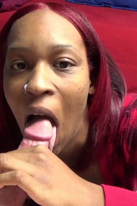 Black coed Taee Naz gives a blowjob to an old white dude