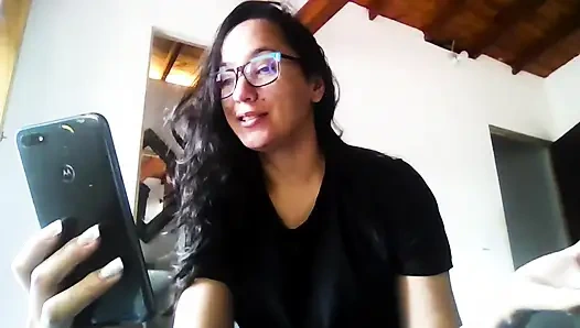 Latin Girl in Public Doing a Erotico Video for Her BF