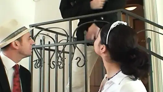 Italienisches hardcore-ficken in einem retro-schlafzimmer