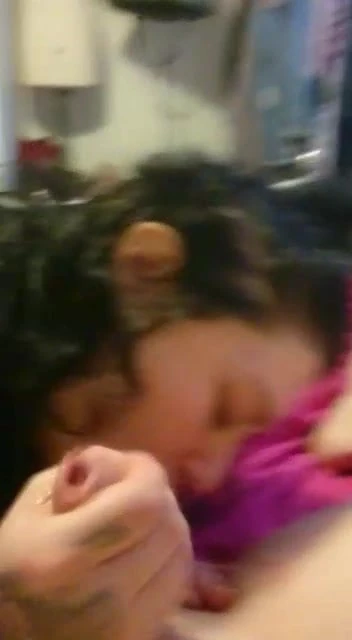 Wild English BBW sucking white cock!