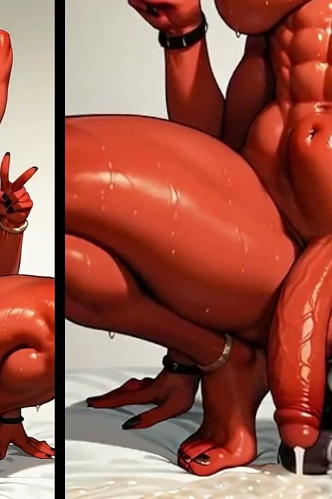 Trans Succubus Will Drain Your Energy Through Her Hard Cock and Cum. Animation Hentai Trans.