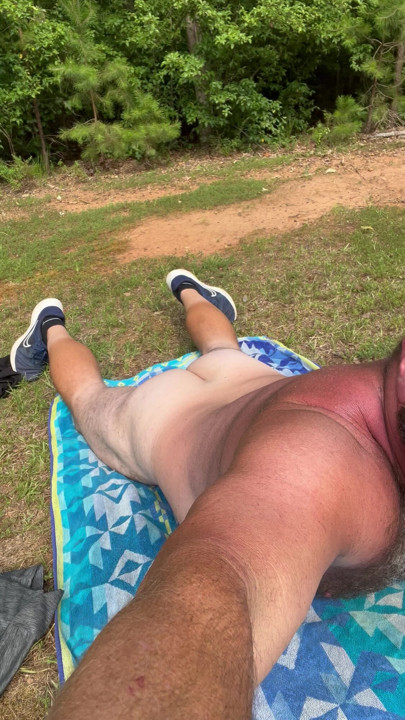 Nude sunbathing