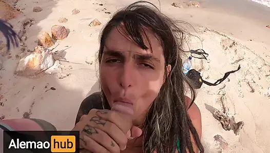 Wild Sex in with Dreadhot on the Most Paradisiacal Beach in Brazil