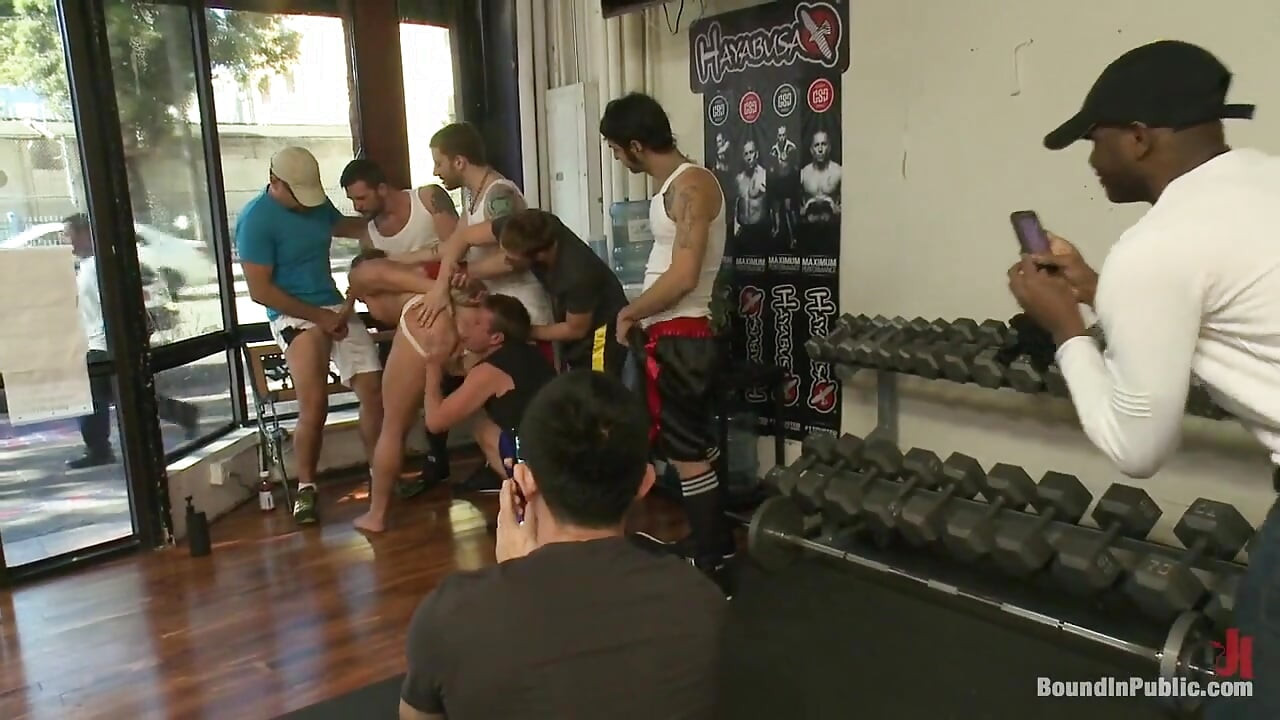 Loudmouth Muscle-head Gets Taken Down and Gang Fucked at a Boxing Gym
