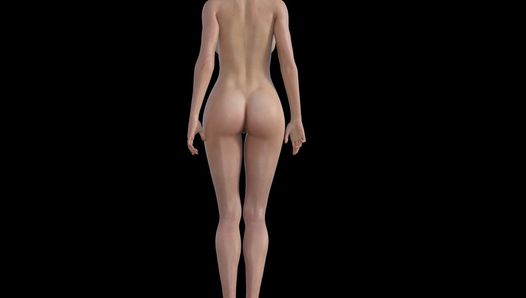 裸体女孩跳舞动画 3d