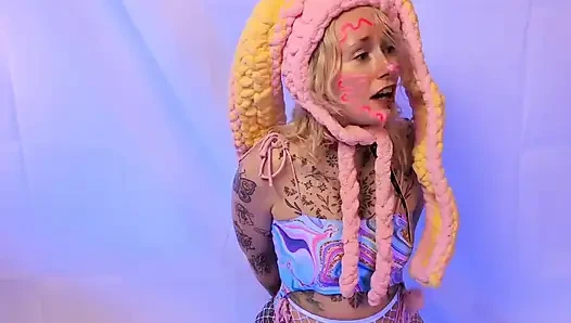 Captured Easter Bunny Plays with Toys & Lays Eggs