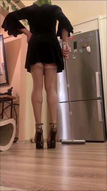 Powerful moment from "I watch my step sister while she is cleaning"