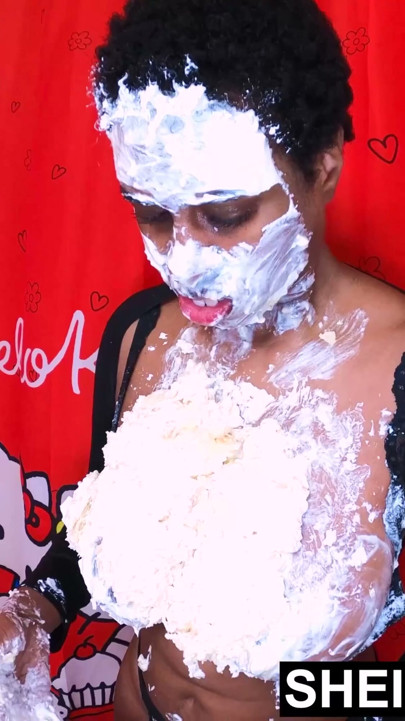 Raunchy Sloppy Ass Sticky Mess! Dumping And Splashing My Big Brown Booty, Wet Pussy Into This Cream Pie Splosh | Clip 1